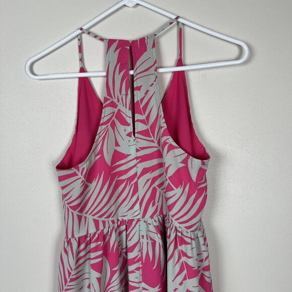 Gibson Pink Fern Palm Springs Festival Sleeveless Maxi Dress Size XS Tropical - Picture 9 of 11